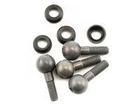 Pivot balls, hard-anodized 7075-t6 aluminum (4)/ pivot ball cap bushings (4) - thumbnail