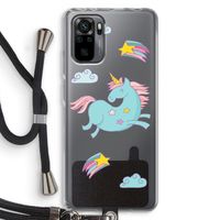 Vliegende eenhoorn: Xiaomi Redmi Note 10 Pro Transparant Hoesje met koord