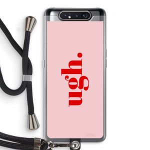 Ugh: Samsung Galaxy A80 Transparant Hoesje met koord