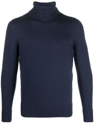 Drumohr pull fin en mérinos - Bleu