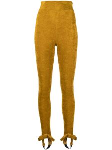 Viktor & Rolf legging en velours à détails de nœuds - Jaune