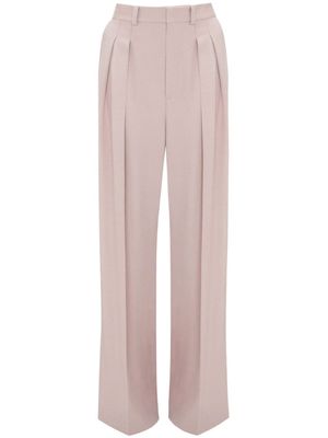Victoria Beckham pantalon ample à plis - Rose