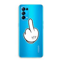 Middle finger black: Oppo Find X3 Lite Transparant Hoesje