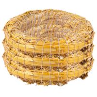 Rayher Decoratie krans van stro - Set van 3x stuks - 35 x 6,5 cm - DIY kransen maken - kerst deurkra