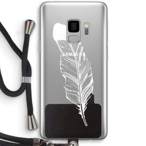 Pluim: Samsung Galaxy S9 Transparant Hoesje met koord