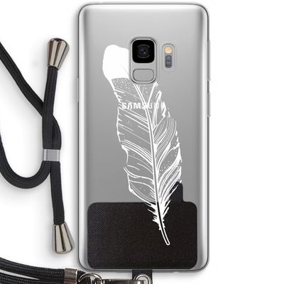 Pluim: Samsung Galaxy S9 Transparant Hoesje met koord