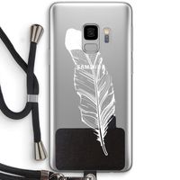Pluim: Samsung Galaxy S9 Transparant Hoesje met koord