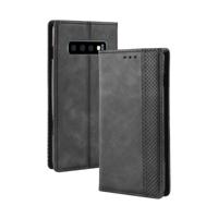 Magnetische sluiting Retro Crazy Horse textuur horizontale Flip leren Case voor Galaxy S10 (5G) met houder & kaartsleuven & Foto Frame(Black)