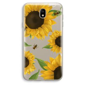 Sunflower and bees: Samsung Galaxy J7 (2017) Transparant Hoesje