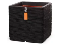 Capi Pot Vierkant Rib NL 30x30 cm - Zwart