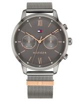 Tommy Hilfiger dameshorloge van gunmetal roestvrij staal gaas, 38 mm