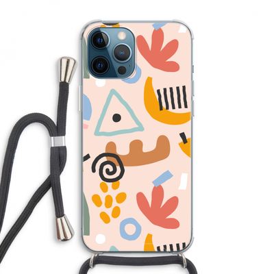 Abstract: iPhone 12 Pro Max Transparant Hoesje met koord