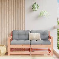 Tuinstoelen 2 st met kussens massief douglashout