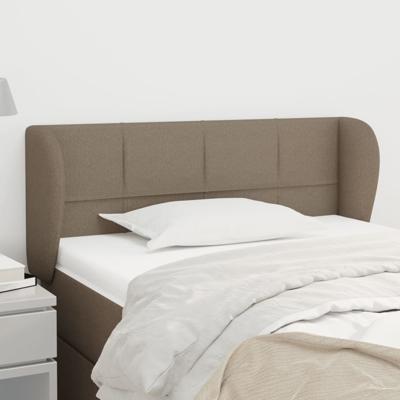 Hoofdbord met randen 103x23x78/88 cm stof taupe