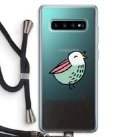 Birdy: Samsung Galaxy S10 Plus Transparant Hoesje met koord