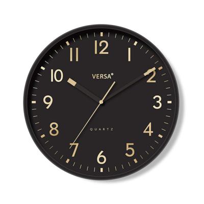 Muurklok Versa Zwart Plastic 4 x 30 x 30 cm