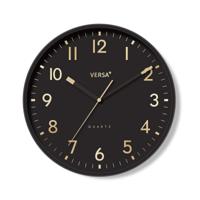Muurklok Versa Zwart Plastic 4 x 30 x 30 cm