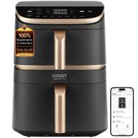 Cosori Turbo Tower Pro Smart Enkel 10,8 l Vrijstaand 2630 W Heteluchtfriteuse Zwart, Goud