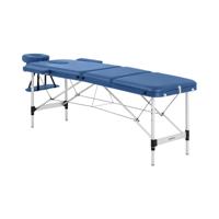 Opvouwbare massagetafel - 185 x 60 x 59 - 80 cm - 180 kg - Blauw