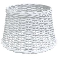 The Living Store Lampenkap Wicker - Ø45 x 28 cm - Wit - E27