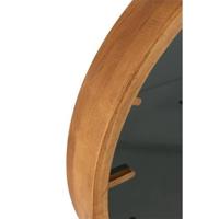 J-Line klok Rond - hout|glas - bruin|zwart - Ø 40 cm