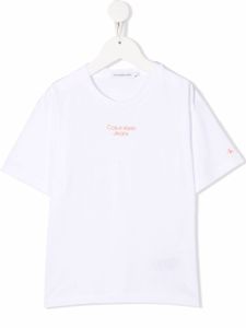 Calvin Klein Kids t-shirt à logo imprimé - Blanc