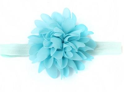 Baby meisje elastische Hairband kinderen haar slijtage bloem hoofdband (blauw)