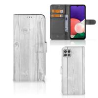 Samsung Galaxy A22 5G | Book Style Case | White Wood