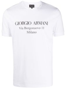 Giorgio Armani t-shirt à logo imprimé - Blanc