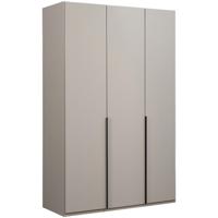 Leen Bakker - Kledingkast Milaan 3-deurs - Kiezel - 208x135x58 Cm - Spaanplaat - Beige#Taupe