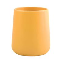 MSV Badkamer drinkbeker Malmo - Keramiek - saffraan geel - 8 x 10 cm - Tandenborstelhouders - thumbnail