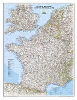 Wandkaart Frankrijk, België en Nederland, 60 x 77 cm | National Geographic - thumbnail