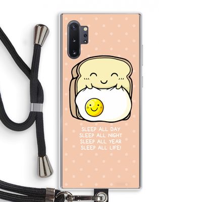 Sleep All Day: Samsung Galaxy Note 10 Plus Transparant Hoesje met koord