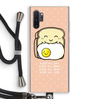 Sleep All Day: Samsung Galaxy Note 10 Plus Transparant Hoesje met koord Sleep All Day: Samsung Galaxy Note 10 Plus Transparant Hoesje met koord