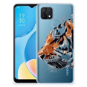 Hoesje maken OPPO A15 Watercolor Tiger