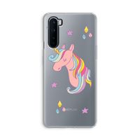 Roze eenhoorn: OnePlus Nord Transparant Hoesje