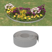 VidaXL Tuinrand 10 m 15 cm polyetheen grijs