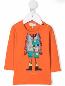 Paul Smith Junior t-shirt à imprimé graphique - Orange