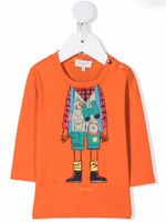 Paul Smith Junior t-shirt à imprimé graphique - Orange