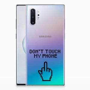 Samsung Galaxy Note 10 Plus Silicone-hoesje Finger Don't Touch My Phone