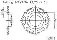ESJOT Chain wheel 415 56z steel black