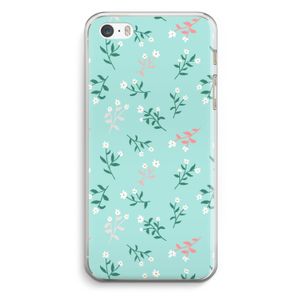 Small white flowers: iPhone 5 / 5S / SE Transparant Hoesje