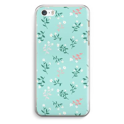 Small white flowers: iPhone 5 / 5S / SE Transparant Hoesje