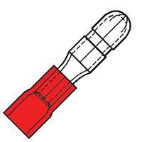 Nylon Geïsoleerde Rondsteker 4mm voor 0,5-1,5 mm2 easy entry