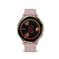 Connected GPS-horloge - GARMIN - Venu 3S - 30,4 mm (1,2) - Zacht goud staal, roze kast en roze siliconen band