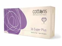 Cottons - 100% Katoen Tampons - 16 stuks | Formaat: Super Plus