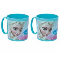 Set van 2x stuks plastic Frozen drinkbekers 350 ml - thumbnail