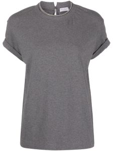 Brunello Cucinelli t-shirt à paillettes - Gris