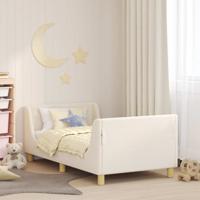 Bedframe voor kinderen met hoofdbord Crème 80 x 160 cm