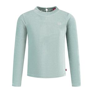 MAYCE Meisjes shirt rib velours - Powder blauw